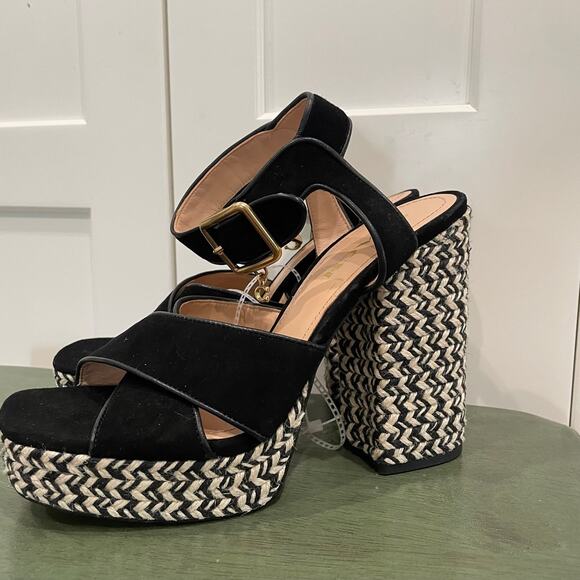 NEW COACH NELLY ANKLE STRAP ESPADRILLE PLATFORM SANDALS SZ 9 - 9119 - Picture 1 of 7